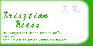 krisztian miess business card